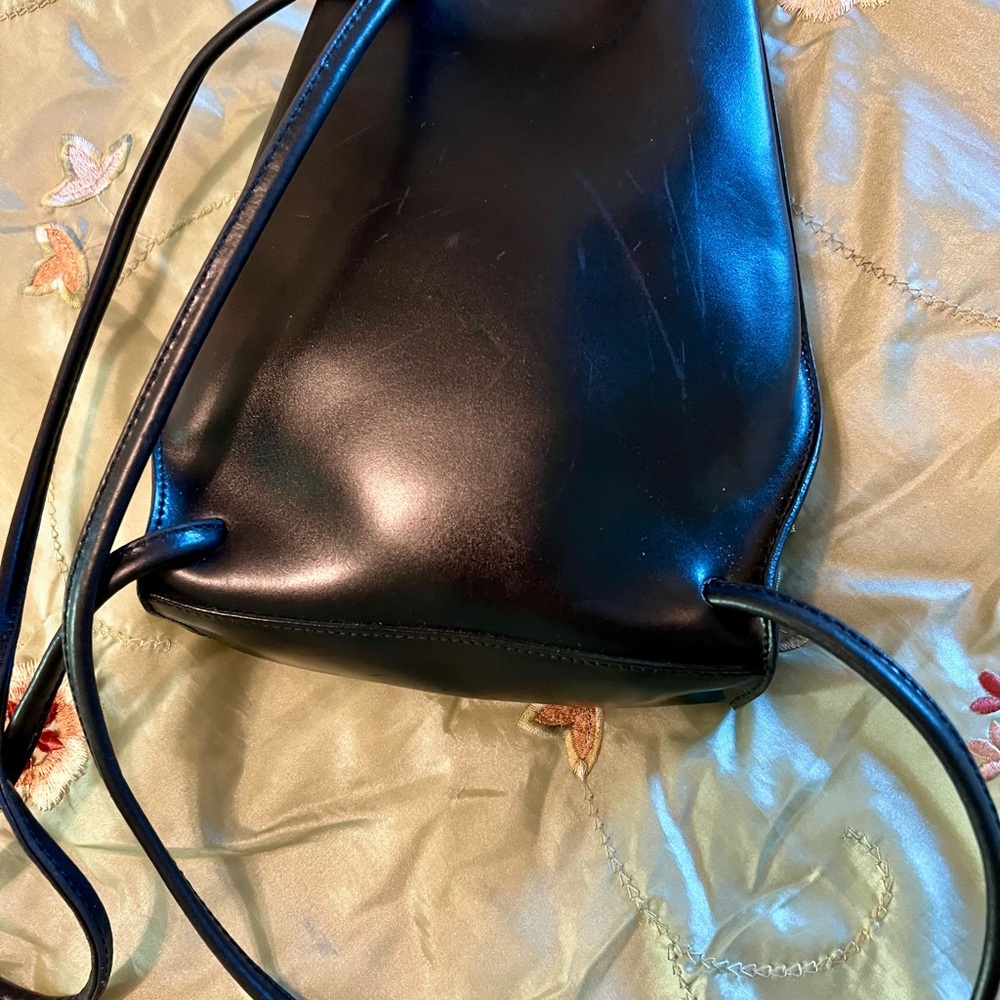 Furla backpack bag, 10”x7”x2.5”, black/red with side zipper. Pre-owned - Picture 4 of 7
